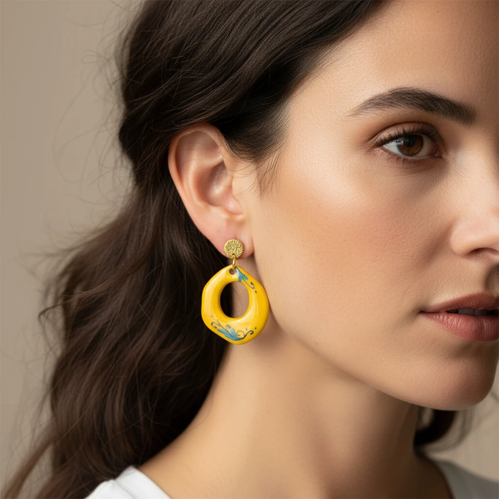 orecchini-earrings-grottega-laterza-puglia-ceramic-organico-yellow