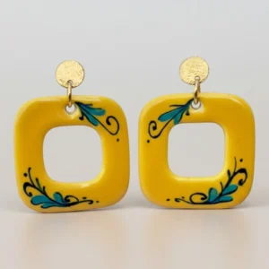 orecchini-earrings-grottega-laterza-puglia-ceramic-quadrato-giallo