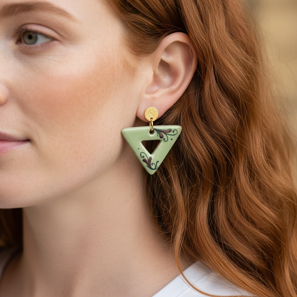 orecchini-earrings-grottega-laterza-puglia-ceramic-triangoli-verde